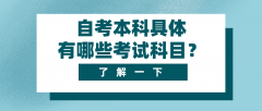 自考本科具体有哪些考试科目？要考多少门？