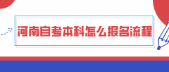 河南自考本科怎么报名流程